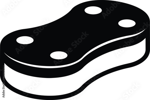 Cleaning Sponge Household Icon Illustration