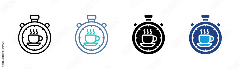 Obraz premium Healthy Break icon set multiple style collection