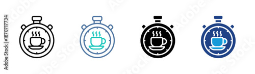 Healthy Break icon set multiple style collection