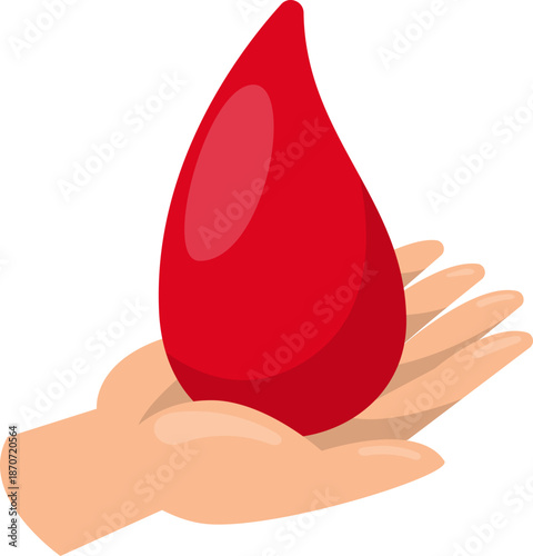 Red Blood Drop Vector Illustration