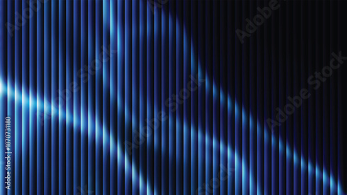 Abstract vertical light streaks in vibrant colors on black background Vertical streaks of vibrant blue, purple, green, and red light create an abstract, glowing pattern against a dark background.
