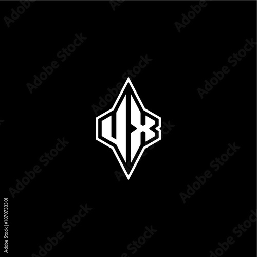 initial logo esport concept UX modern monogram gaming letter techno racing style design