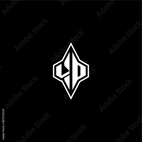 initial logo esport concept VD modern monogram gaming letter techno racing style design