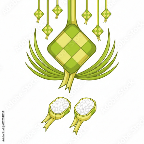 Traditional Ketupat Rice Cake