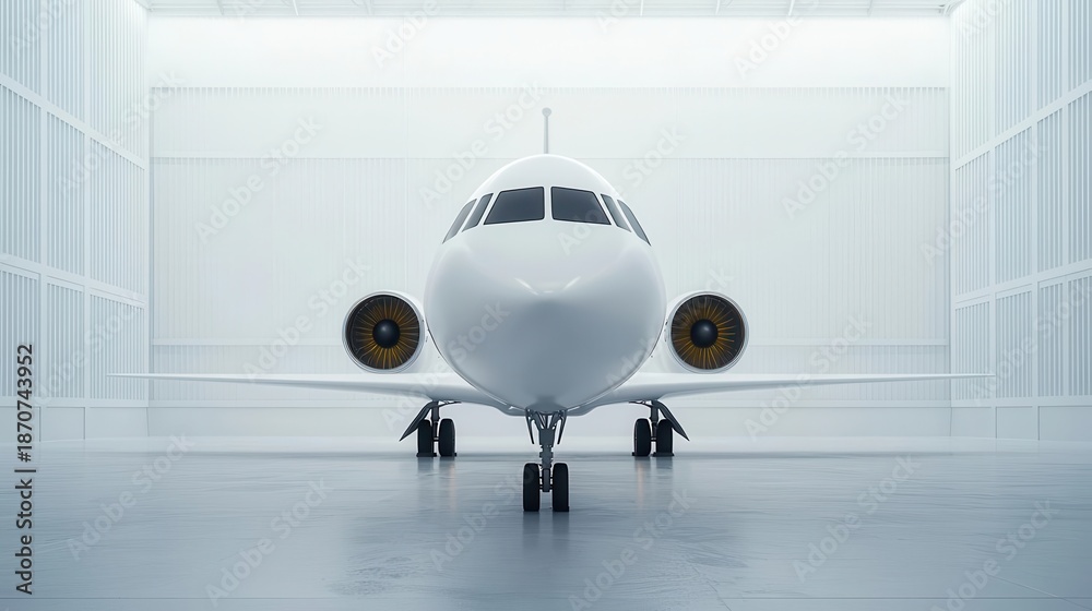 Fototapeta premium Futuristic aerospace lab designing lightweight, carbonfiber fuselage concepts