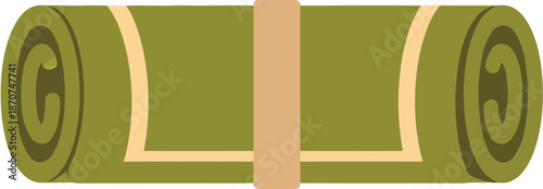 Ramadan Prayer Mat Illustration – Islamic Green Musalla for Ramadan Kareem, Worship, and Eid Decor