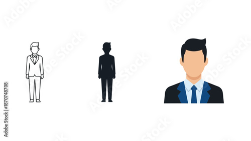 Process of creating a professional avatar or profile picture from a sketch, illustrating design steps and refinement