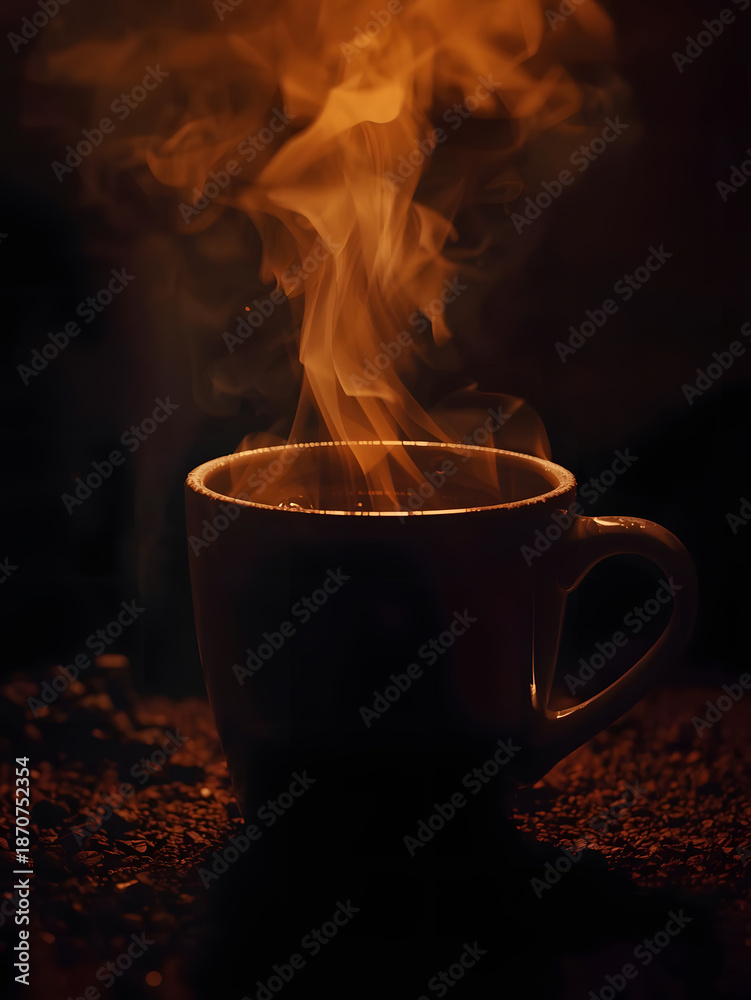 Fototapeta premium hot coffee in the morning