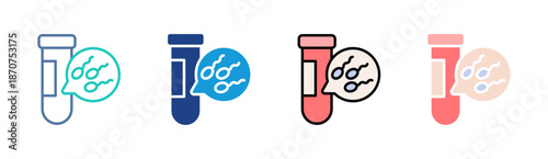 Sperm Analysis icon set multiple style collection