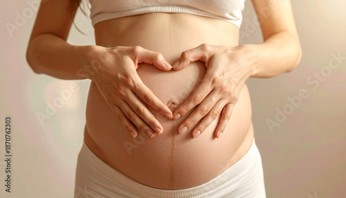 Wallpaper Mural Maternal Love Concept with Pregnant Belly Torontodigital.ca