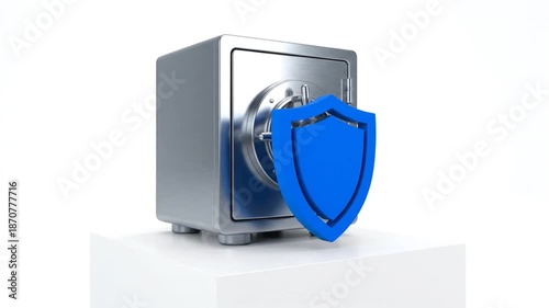 Protected valuables Safe with a shield