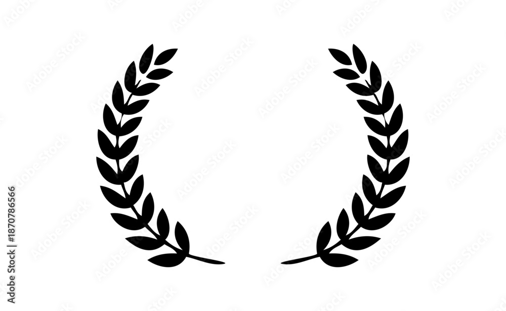 Obraz premium Laurel Wreath Icon – Heavy Award Laurel Emblem -laurel wreath vector