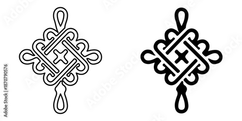 Ornate Celtic Knot Design Vector