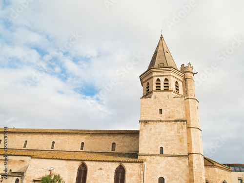 Εκτύπωση καμβά Bell tower of the Church of La Madeleine (Magdalene) in Béziers, France