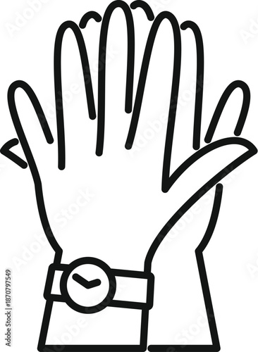 Hands applauding, showing a wristwatch, symbolizing time and celebration