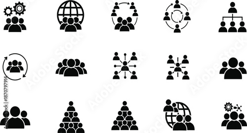 Minimalist businessman silhouette, professional concept, businessman icon