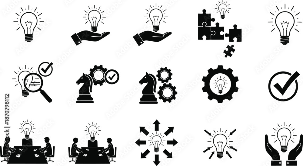 Obraz premium Minimalist businessman silhouette, professional concept, vector illustration