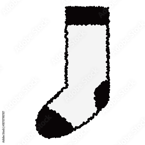 防寒用のふわふわした可愛い靴下