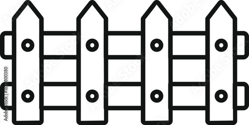 Picket fence line art illustration representing property division