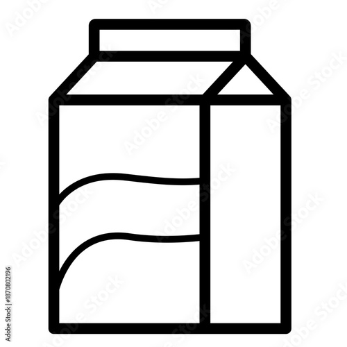 Hand drawn milk carton illustration. Dairy product. Food supply