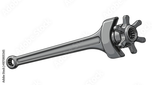 Metal Needle Nose Pliers Isolated on White Background Vector Illustration