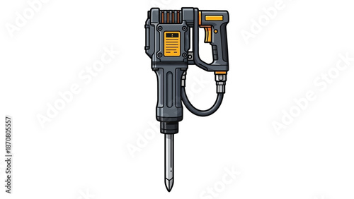 Metal Hand File Tool Illustration on White Background