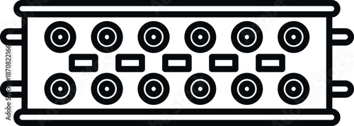 Audio splitter hub connecting devices with various input and output ports