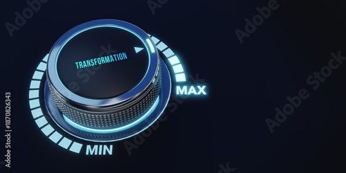 Business Transformation. Future and Innovation Internet and network concept. 3d illustration