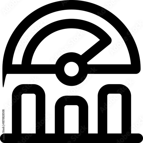 performance line icon. Clean and minimalist vector icon for websites, mobile apps, presentations, and logos. Fully scalable and customizable for any project.