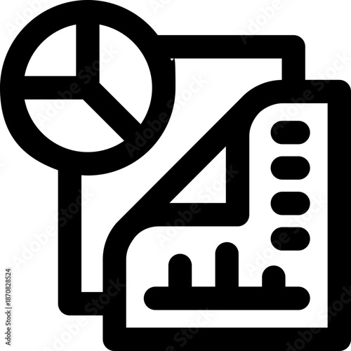 document line icon. Clean and minimalist vector icon for websites, mobile apps, presentations, and logos. Fully scalable and customizable for any project.