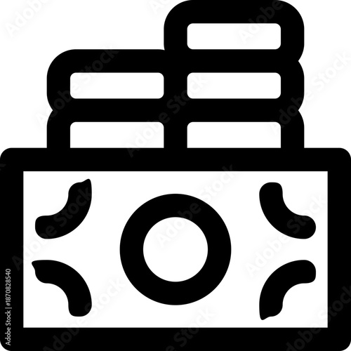 revenue line icon. Clean and minimalist vector icon for websites, mobile apps, presentations, and logos. Fully scalable and customizable for any project.