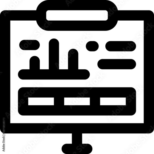 presentation line icon. Clean and minimalist vector icon for websites, mobile apps, presentations, and logos. Fully scalable and customizable for any project.