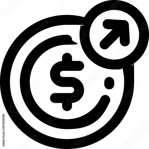 expense line icon. Clean and minimalist vector icon for websites, mobile apps, presentations, and logos. Fully scalable and customizable for any project.