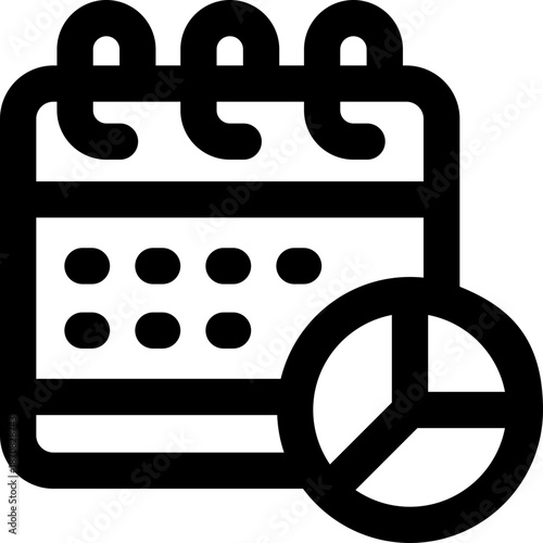 schedule line icon. Clean and minimalist vector icon for websites, mobile apps, presentations, and logos. Fully scalable and customizable for any project.