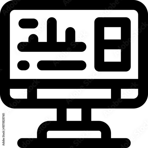 computer line icon. Clean and minimalist vector icon for websites, mobile apps, presentations, and logos. Fully scalable and customizable for any project.