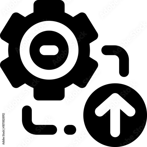 improvement glyph icon. Strong and solid vector icon for websites, mobile interfaces, presentations, and visual branding. High quality and easy to edit.