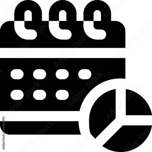 schedule glyph icon. Strong and solid vector icon for websites, mobile interfaces, presentations, and visual branding. High quality and easy to edit.