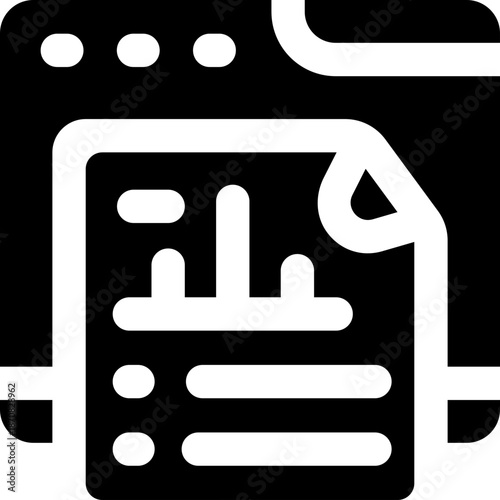 website glyph icon. Strong and solid vector icon for websites, mobile interfaces, presentations, and visual branding. High quality and easy to edit.