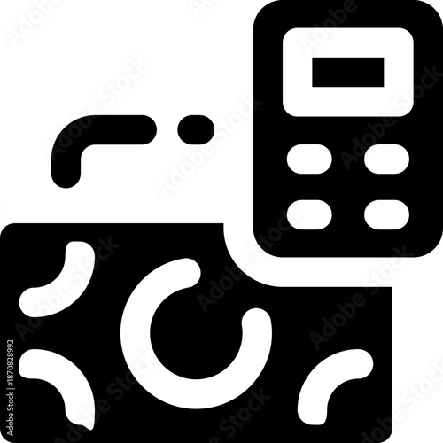 budget glyph icon. Strong and solid vector icon for websites, mobile interfaces, presentations, and visual branding. High quality and easy to edit.