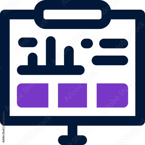 presentation duotone icon. Sleek and modern vector icon for websites, mobile apps, marketing materials, and corporate design. Fully scalable and ready to use.