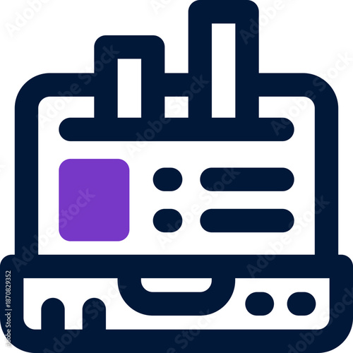 laptop duotone icon. Sleek and modern vector icon for websites, mobile apps, marketing materials, and corporate design. Fully scalable and ready to use.