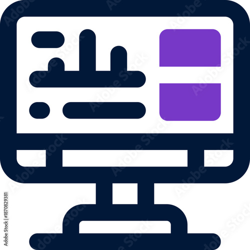 computer duotone icon. Sleek and modern vector icon for websites, mobile apps, marketing materials, and corporate design. Fully scalable and ready to use.