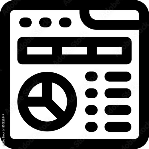 dashboard line icon. Clean and minimalist vector icon for websites, mobile apps, presentations, and logos. Fully scalable and customizable for any project.