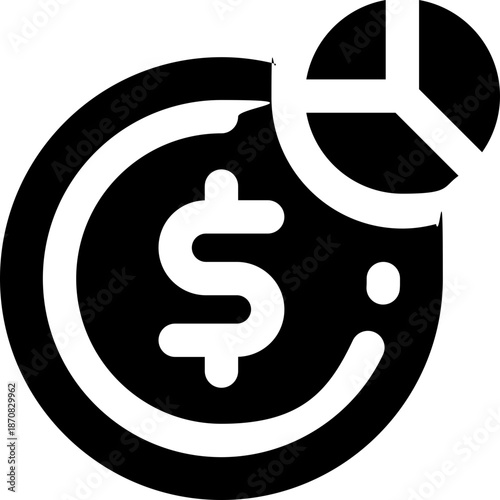 money management glyph icon. Strong and solid vector icon for websites, mobile interfaces, presentations, and visual branding. High quality and easy to edit.