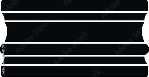 Black molding icon showing architectural detail for interior design