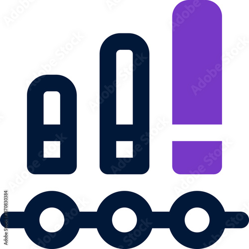 bar chart duotone icon. Sleek and modern vector icon for websites, mobile apps, marketing materials, and corporate design. Fully scalable and ready to use.