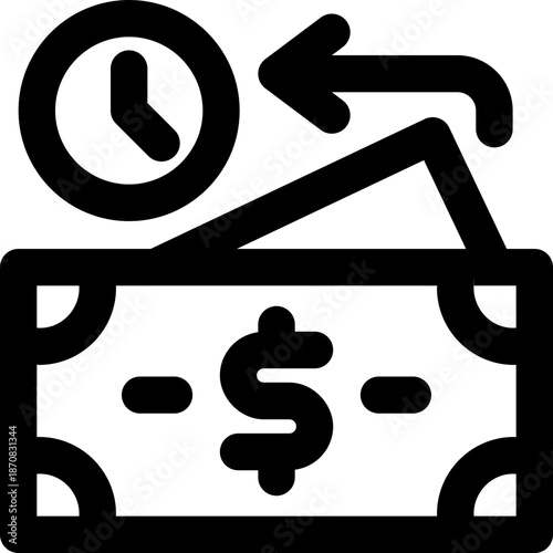 delay line icon. Clean and minimalist vector icon for websites, mobile apps, presentations, and logos. Fully scalable and customizable for any project.