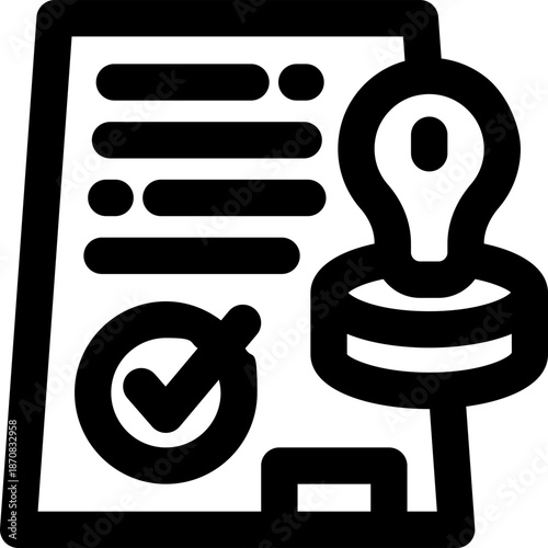 approved line icon. Clean and minimalist vector icon for websites, mobile apps, presentations, and logos. Fully scalable and customizable for any project.