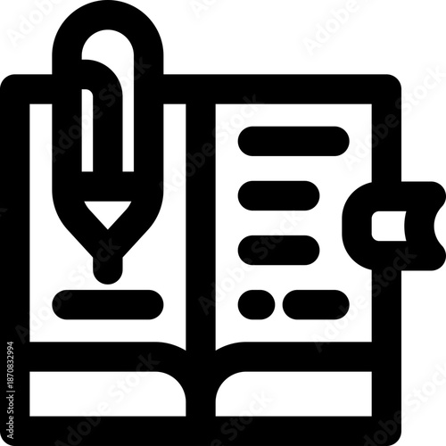 write line icon. Clean and minimalist vector icon for websites, mobile apps, presentations, and logos. Fully scalable and customizable for any project.