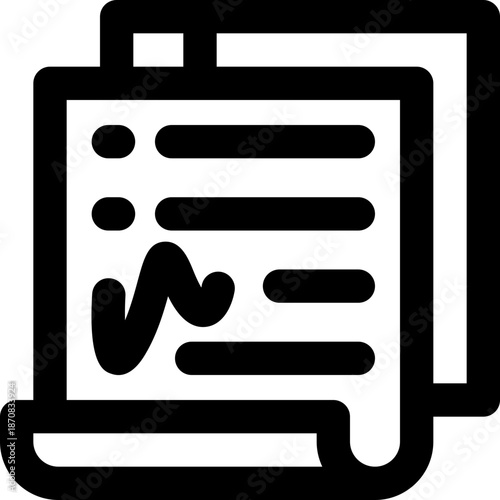 contract line icon. Clean and minimalist vector icon for websites, mobile apps, presentations, and logos. Fully scalable and customizable for any project.